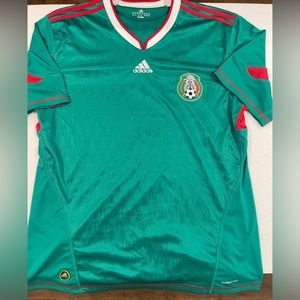 Adidas 2010 Mens size 2XL Mexico National Soccer Team World Cup Green Jersey